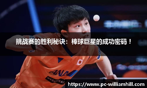 挑战赛的胜利秘诀：棒球巨星的成功密码 !