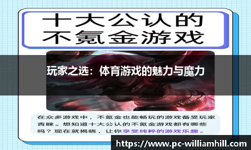 玩家之选：体育游戏的魅力与魔力